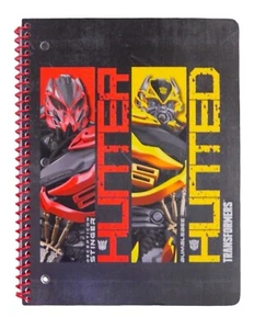 TRANSFORMERS 3 Anillos Espiral Cuaderno 80 Hojas Ancho Reglado Suministros de Regreso a la Escuela - Imagen 1 de 4