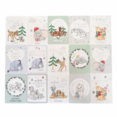 DISNEY  MAGICAL CHRISTMAS MILESTONE CARDS FEATURING POOH, DUMBO AND MORE - Image 1 of 2