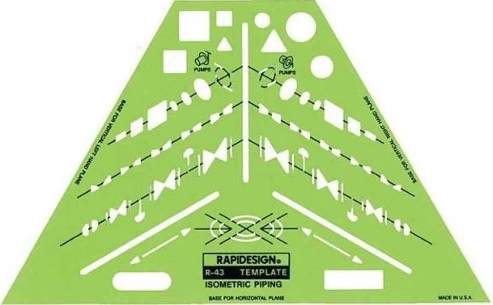 Plantilla de tubería isométrica Rapidesign, 1 cada una (R43), otros suministros de dibujo Foto 1 de 1