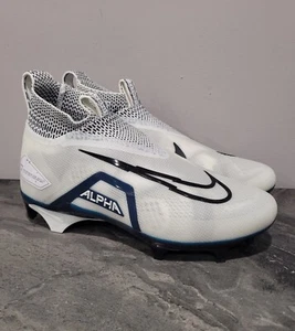 Nike Alpha Menace Elite 3 Flyknit “White College Navy” Football Cleats Men's 7.5 - Picture 1 of 7