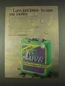 1996 Luvs Ultra Leakguards Diapers Ad - Save Money - Picture 1 of 1