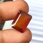 Rare Orange Hessonite Garnet Faceted Natural Gemstone 11.65 Carat Emerald Shape