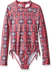 Seafolly Kids 2208 Marrakesh Sunset Surf Long Sleeve One Piece Swimsuit Size 12 - Picture 1 of 2