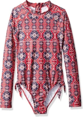 Traje de baño Seafolly Kids 2208 Marrakech Sunset Surf manga larga de una pieza talla 12 Foto 1 de 2