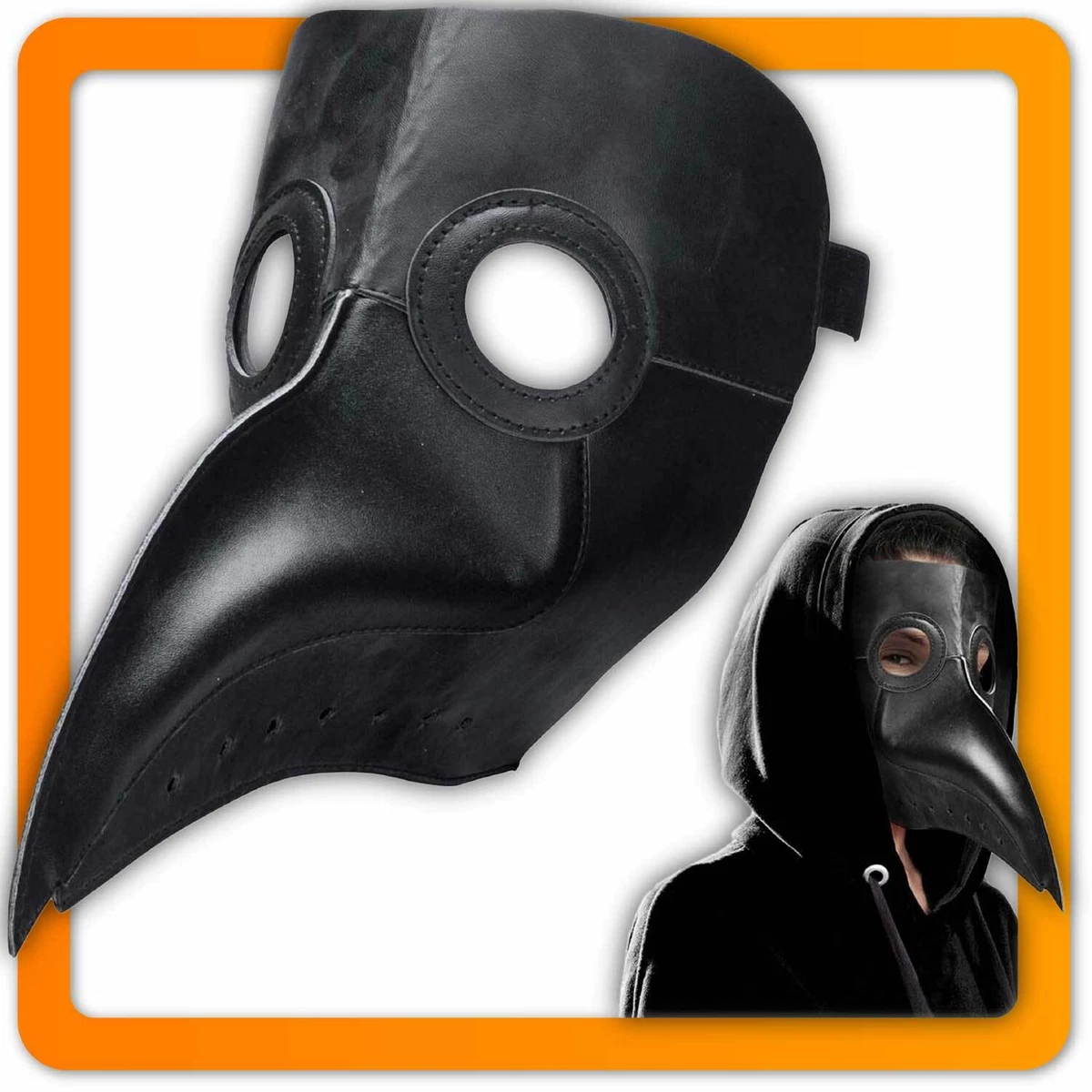 Mask-it Leder-Halbmaske, 20,3 Cm – Irisierendes Kupfer Mit Schwarzen Bändern, Für Partys & Kostüme