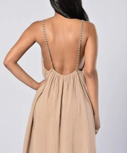 Fashion Nova I Want To Play Dress Khaki - Picture 1 of 8