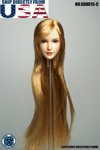 SUPERDUCK 1/6 Female Head Sculpt BLONDE HAIR For 12" PHICEN JIAOU Hot Toy Figure Cover