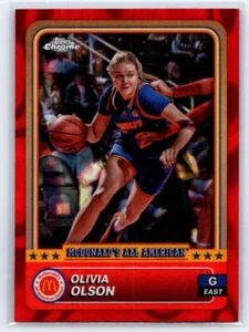 2024 Topps Chrome McDonald's Olivia Olson Red Lava Refractor /125 #8 Michigan - Picture 1 of 2