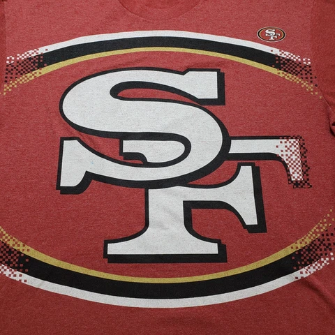 San Fransisco 49ers Shirt Mens Large Red Short Sleeve Team Apparel NFL Football Cover