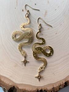 Celestial Snake Drop Earrings | Witchy Earrings | Boho Earrings|Dangle Earrings