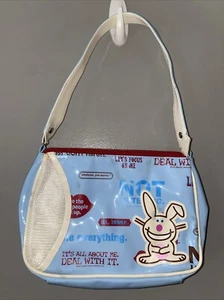 Jim Benton Happy Bunny Mini Bag / Y2K PVC Tiny Purse Sample - Picture 1 of 9