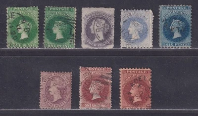 South Australia Scott 42\\52 Usado 1867-1872 Victoria Estreita Estrela Wmk SCV $143.75 - Imagem 1 de 2
