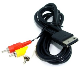 Cable for Sega Dreamcast Console Audio Video TV AV Lead Composite Black 1.8m