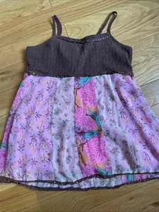 Vtg Limited Too Girls Floral Beachy Sundress Kids Size 12 Pink & Red - Picture 1 of 10