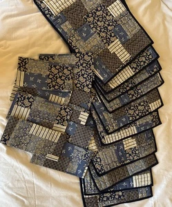 Pottery Barn Quilted Placemats & Napkins, Set Of 10, Blues & Beige, NEW - Picture 1 of 5