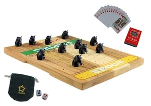 Metal Horse Race Board Game Set with Horse Racing Thick & Solid Wood Game Boa... - Picture 1 of 9