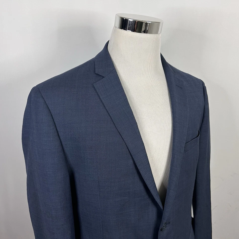 Abrigo deportivo Penguin Munsingwear 44L mezcla de lana azul dos botones doble ventilación Foto 1 de 4