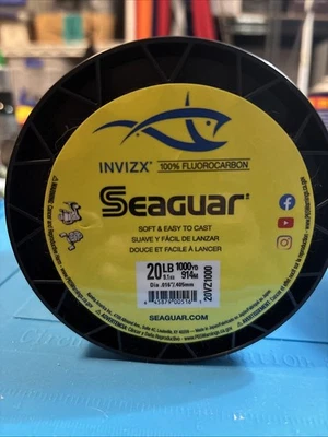 Línea de pesca Seaguar 20VZ1000 Invizx Fluoro 1000 yardas 20 lb Foto 1 de 2