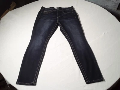 VTG Mudd Jeans Womens 13S Blue Dark Wash Straight Cowgirl Y2K - Image 1 of 4