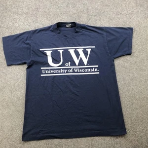 Vintage Wisconsin Badgers Shirt Herren Large Navy NCAA Football University 90s - Bild 1 von 9