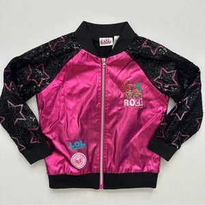 LOL Surprise Pink and Black Sequin Jacket Size S (6/6X) - Picture 1 of 16