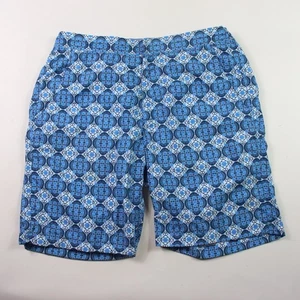 Peter Millar Swim Trunks Mens Medium Blue Geometric Collection Lined Shorts - Picture 1 of 13
