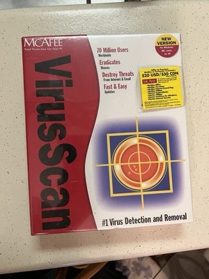 Vintage McAfee Virus Scan Software SEALED NIB for Windows ME, 2000, 98, 95, NT - Image 1 of 2