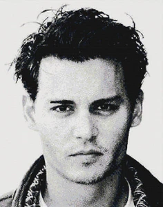 Handarbeit 1980er Johnny Depp gezähltes Kreuzstichmuster Nadelspitze - Bild 1 von 1