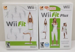 Nintendo Wii Fit (2008) and Wii Fit Plus (2009) 2 Game Lot: Complete CIB Tested - Picture 1 of 4