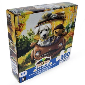 100 Stück Hund mit Bär Reisepuzzle - Bild 1 von 1