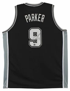 Tony Parker Authentic Signed Black Pro Style Jersey Autographed BAS Witnessed - Picture 1 of 3