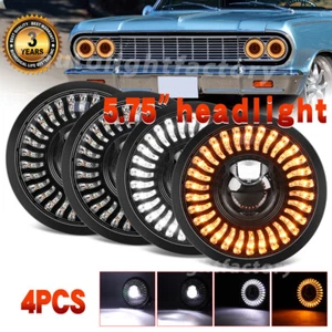 Faros LED 4 piezas 5,75" alto/bajo proyector arranque DRL para Chevy Corvette C3 68-82 - Imagen 1 de 15