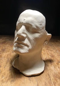 Life plaster face cast Steven Birkoff from collection of Christopher Tucker prop - Imagen 1 de 21