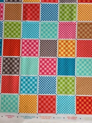 35.5"L X 44"W New Cheater Fabric Panel 90- 4" Squares By Riley Blake  - Image 1 of 3