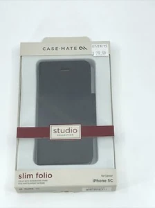 Casemate - Slim Folio Wallet Case With Integrated Stand For IPhone 5C - Black - Picture 1 of 3