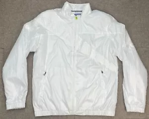 Reebok Classic Retro Men's Full Zip White Long Sleeve Track Jacket Size Medium - Picture 1 of 13