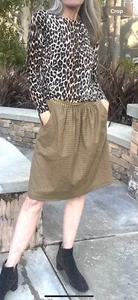 Etro Milano Rock gold, grau kariert knielang - 40 - Bild 1 von 5