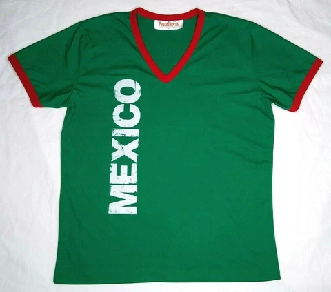 Presidente Brandy Mexico Master Margarita #9 Large Green Soccer Jersey Red Ring Cover