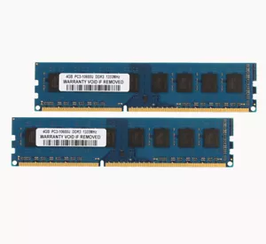 8GB 2X 4GB PC3-10600U DDR3 1333MHz Desktop For Dell Optiplex 780 790 390 580 990 - Picture 1 of 9