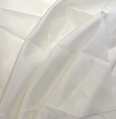 Satin Fabric Cream White 4 1/2 Yards x 46 Inches - Image 1 of 4