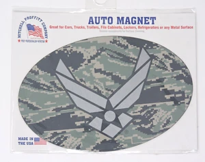 Mitchell Profit Co Argento Emblema Air Force ABU Sfondo 6x4" Magnete Auto Ovale - Foto 1 di 3