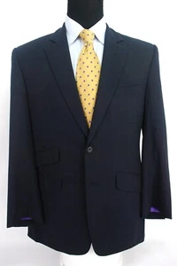 Richard James Savile Row 2Btn Navy Blue Herringbone Suit Jacket Blazer 40R - Picture 1 of 9