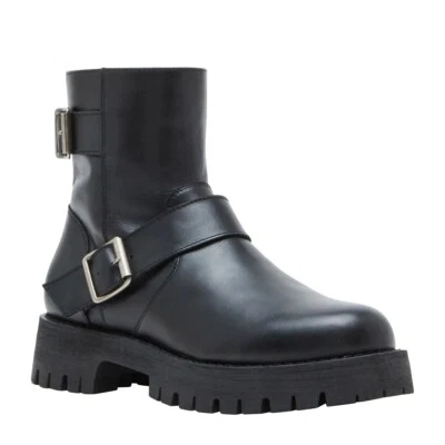 Steve Madden Botín Crusader Cuero Negro Suela con Tacos Botín Talla 11 M Nuevo en Caja Foto 1 de 4
