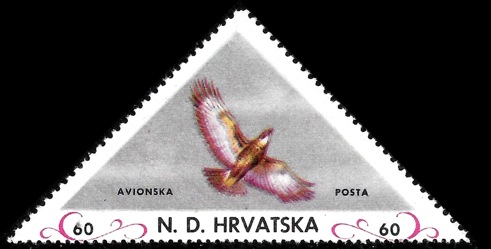 1952 N.D. Hrvatska perf.  60 CROACIA Govern.Exilio para oponerse al comunista PÁJARO MNH Foto 1 de 1