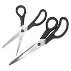 Viners Set of 2 Stainless Steel Kitchen Scissors 8" & 10" Black Handle Food Meat