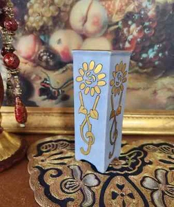 EPIAG CZECHOSLOVAKIA Porcelain Vase, Sun Face, Gold - Picture 1 of 4