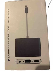 iPhone/iPad to HDMI VGA Audio Adapter Converter Cable iPhone 8, X,11,7 Plus iPad - Picture 1 of 4
