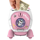Astronaut Rocket Piggy Bank Money Boxes Storage Kids Toys Money Saving Pink