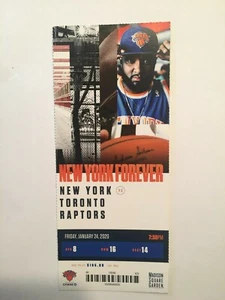 NEW YORK KNICKS VS TORONTO RAPTORS JANUARY 24, 2020 TICKET STUB - Picture 1 of 1