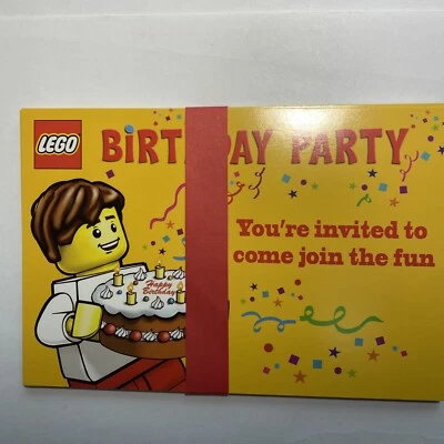 Lot Of 10 LEGO Birthday Invitation Cards - Image 1 of 2